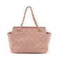 Chanel Matelasse Caviar Skin Handbag Pink Gold Metal Fittings Tote Bag