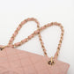 Chanel Matelasse Caviar Skin Handbag Pink Gold Metal Fittings Tote Bag