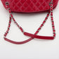 Chanel Matelasse Patent Leather Chain Tote Bag Red Silver Metal Fittings 15XXXXXX #1925