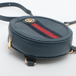 Gucci Ophidia Leather Backpack Navy Blue 59866 #1972