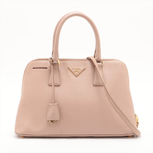 Prada Saffiano Leather 2 Way Handbag Pink #2213