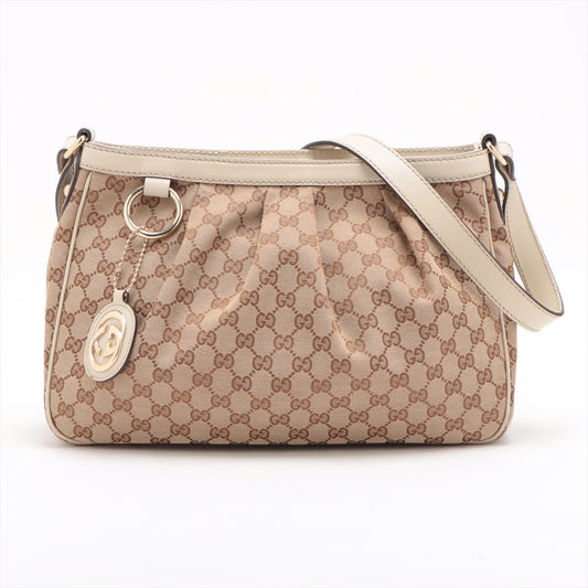 Gucci GG Canvas Shoulder Bag Beige #2210