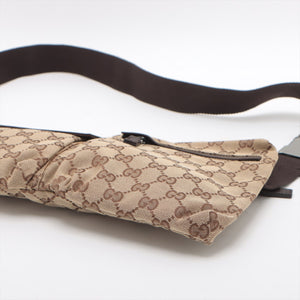 Gucci GG Canvas Canvas &amp; Leather Waist Bag Beige  #2214