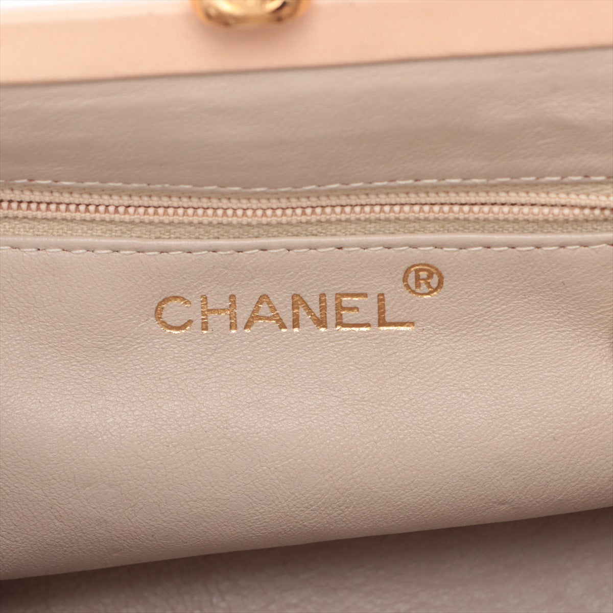 Chanel Matelasse Lamb Skin Gamaguchi Chain Bag Beige Gold Metal Fittings 4232687  #2362