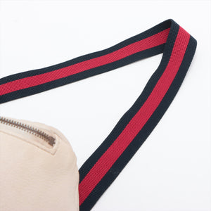 Gucci Logo Print Leather Sling Belt Bag Ivory 493869 #2350
