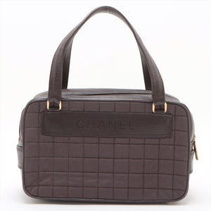 Chanel Chocolate Bar Canvas &amp; Leather Shoulder bag Brown Gold Metal Fittings 7056382  #2430