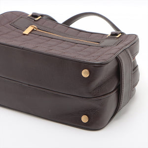 Chanel Chocolate Bar Canvas &amp; Leather Shoulder bag Brown Gold Metal Fittings 7056382  #2430