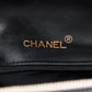 Chanel Logo Matelasse Black Quilted Calfskin Bowler Boston Bag #2424