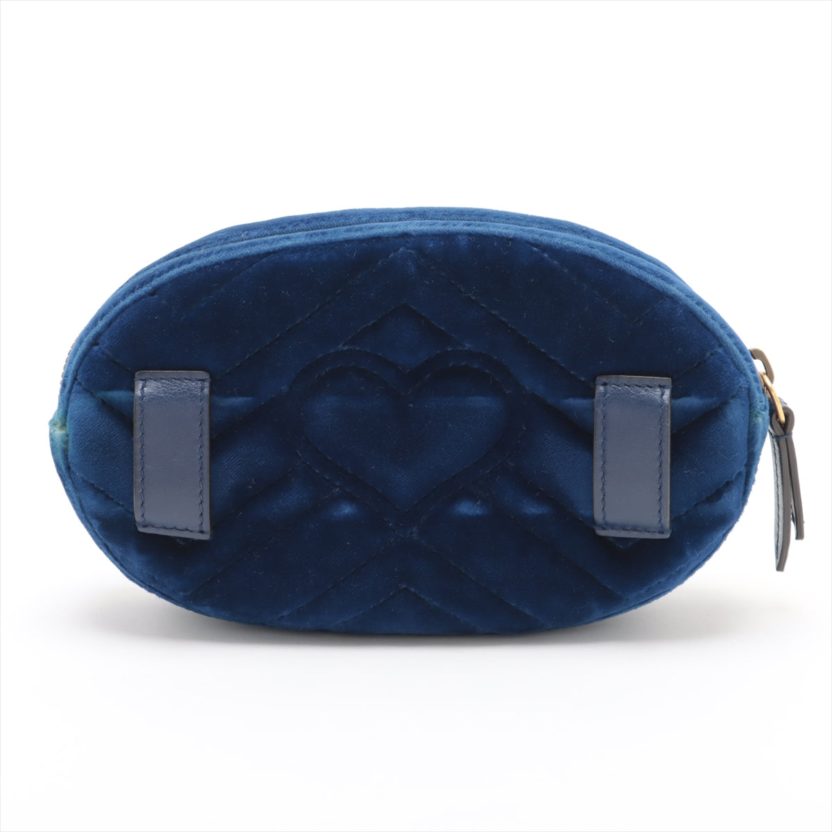 Gucci GG Marmont Velvet &amp; Leather Waist Bag Blue 476434  #2614