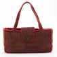 Chanel Coco Mark Mouton Brown / Red Tote Bag 5 Series #2897