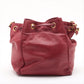 Chanel Lambskin CC Cocomark Drawstring Bucket Bag 3 Series Red #2911