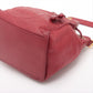 Chanel Lambskin CC Cocomark Drawstring Bucket Bag 3 Series Red #2911