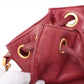 Chanel Lambskin CC Cocomark Drawstring Bucket Bag 3 Series Red #2911