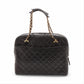 Chanel Matelasse Lambskin Chain handbag Black Gold Metal Fittings 3 Series #3756