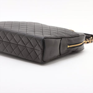 Chanel Matelasse Lambskin Chain handbag Black Gold Metal Fittings 3 Series #3756