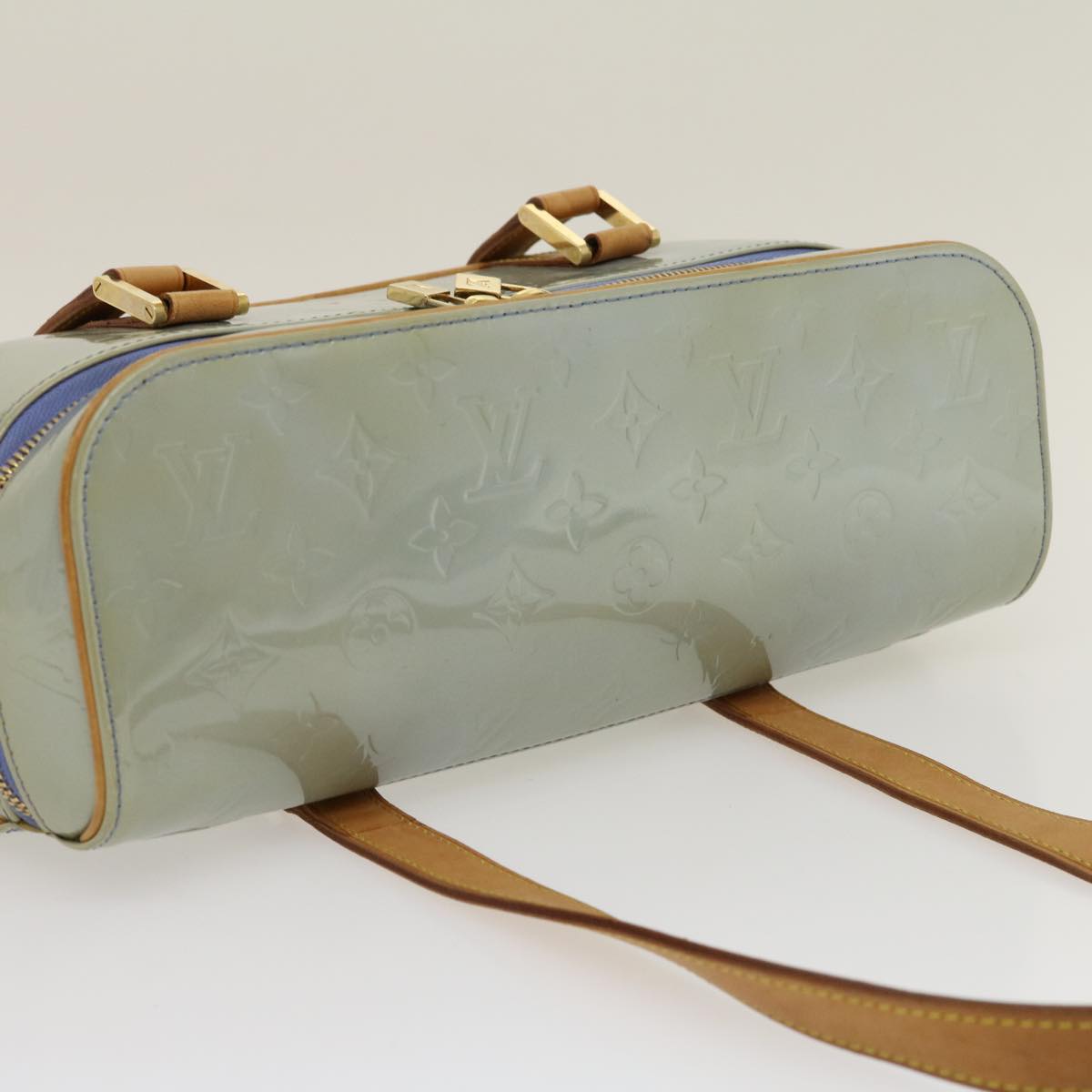 Louis Vuitton Light Blue Patent leather Sullivan handbag bag – Luxe Supply  Company