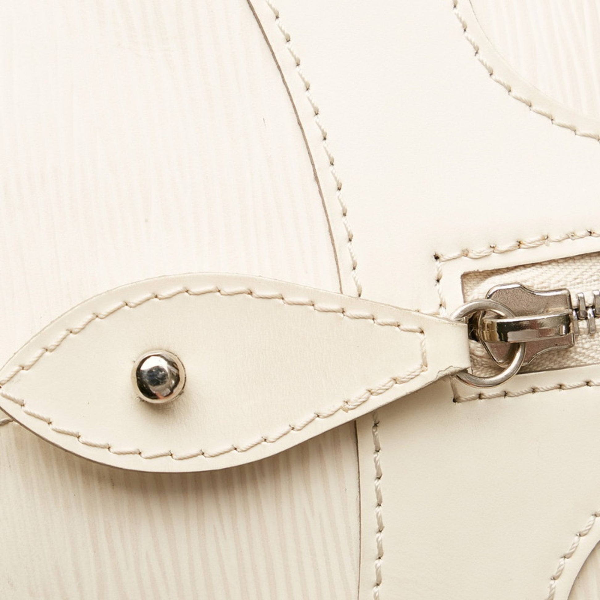 Louis Vuitton Bowling Montaigne pm White Leather ref.651521 - Joli Closet