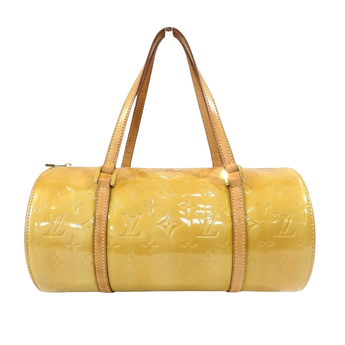 Authentic Louis Vuitton Yellow Vernis Bedford Papillon Shoulder Bag + Dust  Bag