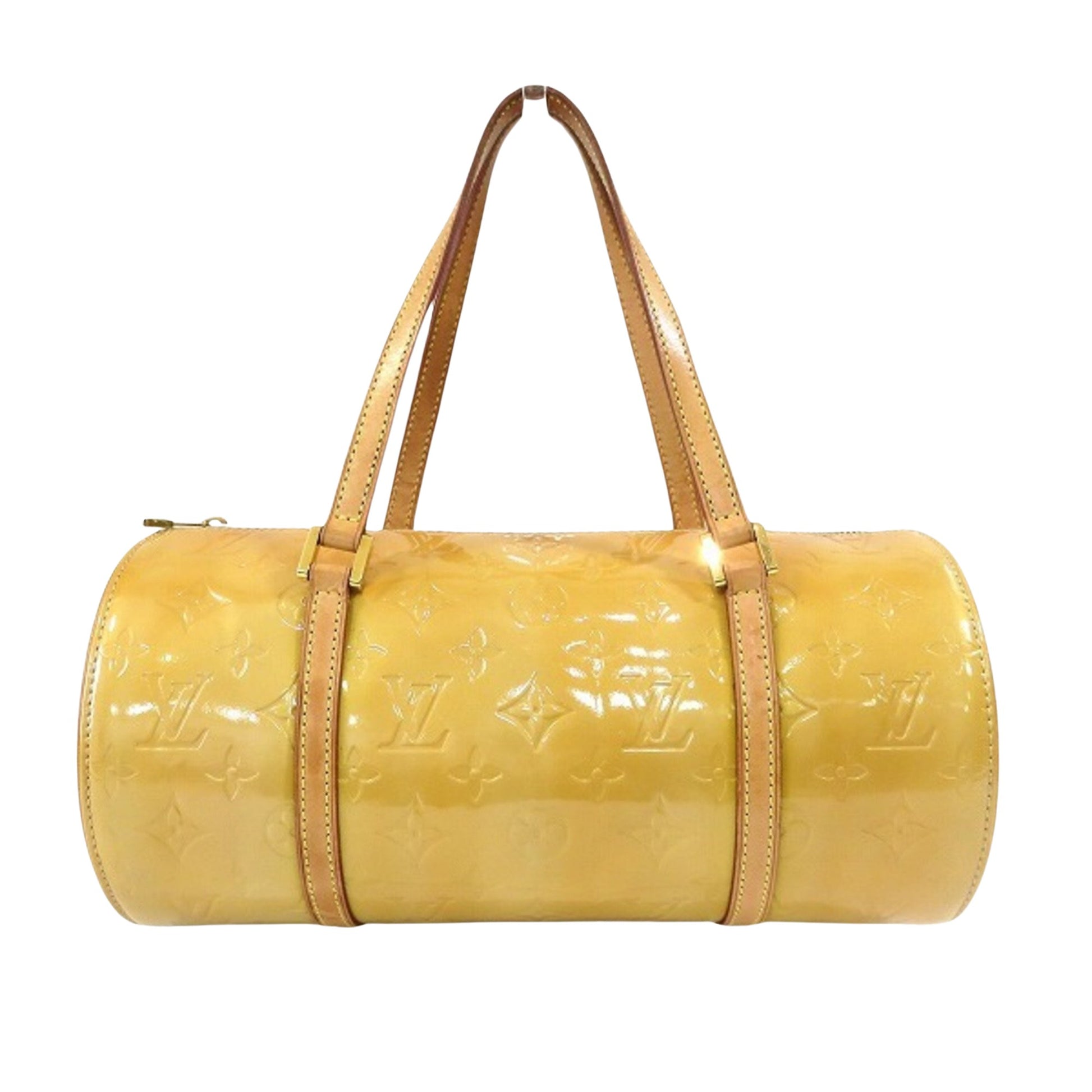 Louis Vuitton Yellow Patent leather Papillon handbag bag – Luxe